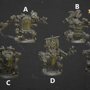 Scrap Robots | Space Orks | 3D Printed Resin Miniature | By Bulwark Gaming