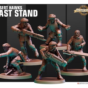Desert Hawk Last Standers | 3D Printed Resin Miniature | By Red Pilgrim Miniatures