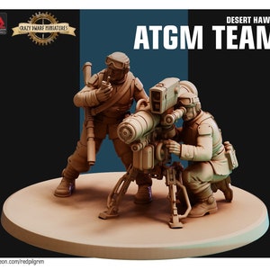 Desert Hawks Rocket Launcher Team V2 | 3D Printed Resin Miniature | By Red Pilgrim Miniatures