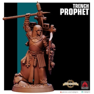 Trench Prophet | 3D Printed Resin Miniature | By Red Pilgrim Miniatures