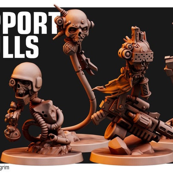 Imperial Servo Skulls V.2 | 3D Printed Resin Miniature | By Red Pilgrim Miniatures