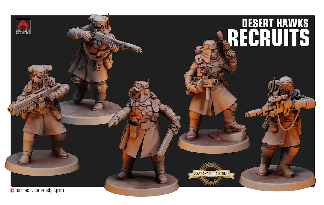 Desert Hawk Recruits | 3D Printed Resin Miniature | by Red Pilgrim ...