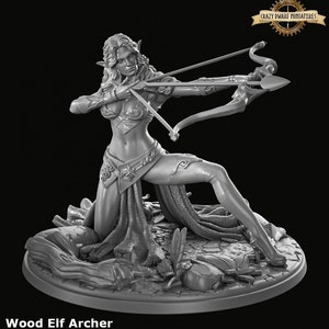 D&D Wood Elf Archer (Ranger) | 3D Printed Resin Miniature | By Hold My Miniatures