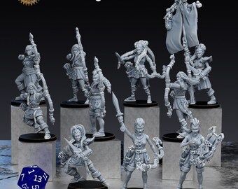 Figurine Yv'anda Wood Elf Guard - Dungeons & Lasers - Échelle 28mm - Occasion à Monter