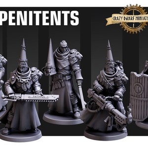 Imperial Penitents | 3D Printed Resin Miniature | By Red Pilgrim Miniatures