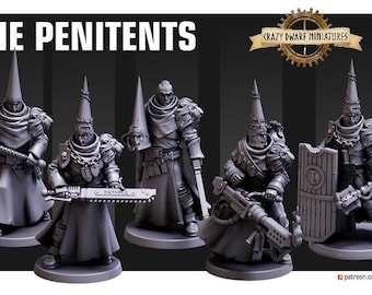 Imperial Penitents | 3D Printed Resin Miniature | By Red Pilgrim Miniatures
