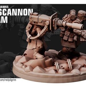 Desert Hawks Laser Cannon Team | 3D Printed Resin Miniature | By Red Pilgrim Miniatures