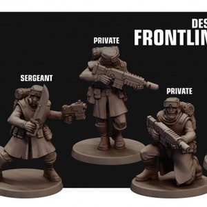 Desert Hawks Frontline Team | 3D Printed Resin Miniature | By Red Pilgrim Miniatures
