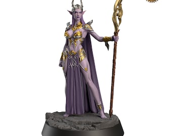 D&D Dark Elf Queen | 3D Printed Resin Miniature | By Hold My Miniatures