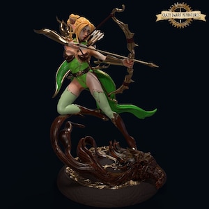 D&D Wood Elf Archer | 3D Printed Resin Miniature | By Hold My Miniatures