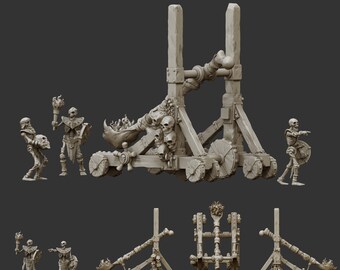 Reaper Miniatures Skeletal Catapult – 25mm Dark Heaven Unpainted Fantasy Miniature - View #10
