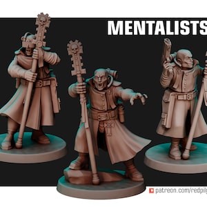 Mentalistas Imperiais | Miniatura de resina impressa em 3D | Por Red Pilgrim Miniaturas