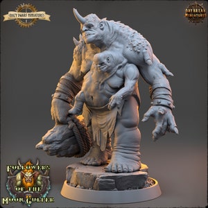 D&D Mutated Ogre | The Stonecrack Brothers | 3D Printed Resin Miniature | 32mm | By Daybreak Miniatures