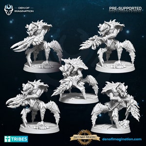 Hive Nest Wardens | Alien Hive Kelth | 3D Printed Resin Miniature | By Den Of Imagination
