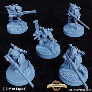 Xaiax Riflemen Squad  | Xaiax | 3D Printed Resin Miniature | By Tablehammer