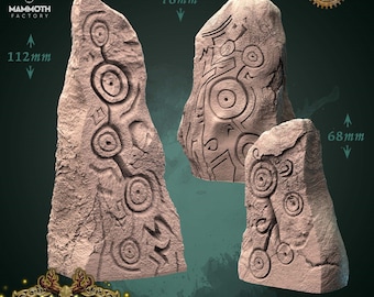 Menhir - Druid Circle | Wild Hunt | 3D Printed Resin Miniature | By Mammoth Factory