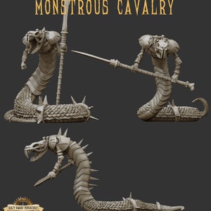 Skeleton Snake Stalkers | Pharaohs Legacy | 3D Printed Resin Miniature | By Crab Miniatures