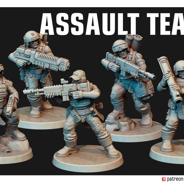 Imperial Assault Team | 3D Printed Resin Miniature | By Red Pilgrim Miniatures