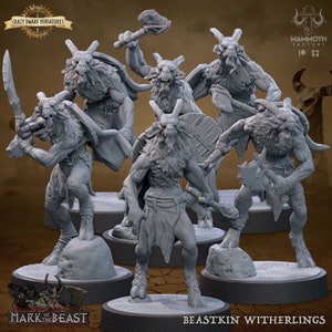 Beastkin Witherling | Mark Of The Beast  | 3D Printed Resin Miniature | By Mammoth Factory