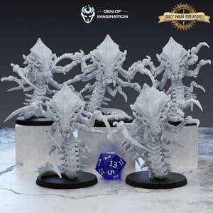 Hive Reavers | Alien Hive Kelth | 3D Printed Resin Miniature | By Den Of Imagination