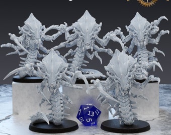 Hive Reavers | Alien Hive Kelth | 3D Printed Resin Miniature | By Den Of Imagination