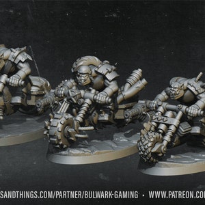 Ork Bikers | Space Orks | 3D Printed Resin Miniature | By Bulwark Gaming