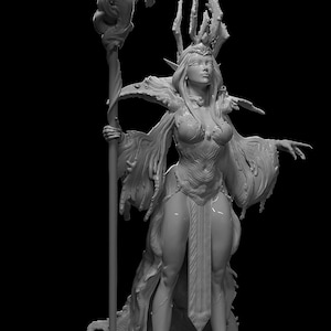 D&D High Elf Queen - Wizard | 3D Printed Resin Miniature | By Hold My Miniatures