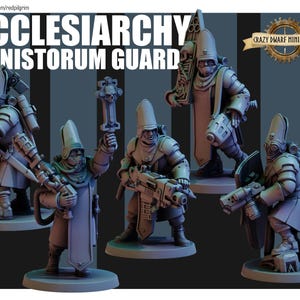 Imperial Armed Priests | 3D Printed Resin Miniature | By Red Pilgrim Miniatures