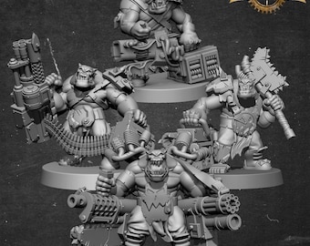 Ork Big Bul-Brutes | Space Orks | 3D Printed Resin Miniature | By Bulwark Gaming