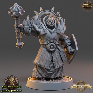 D&D Orc Cleric/Paladin | Tomor Fleischbrand | 3D Printed Resin Miniature | 32mm | By Daybreak Miniatures