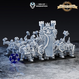 Forgekeepers | Fantasy Dwarfs | 3D Printed Resin Miniature | By Den Of Imagination