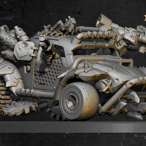 Beetle Launcher | Ork Dragster Buggy | 3D Printed Resin Miniature | By Bulwark Gaming