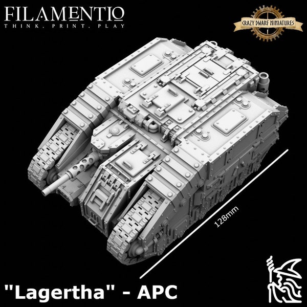 Lagertha APC - Transporte blindado de tropas / Miniatura de resina impresa en 3D / Por Filamentio