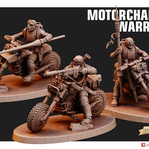 Motorcharged Warriors | 3D Printed Resin Miniature | By Red Pilgrim Miniatures