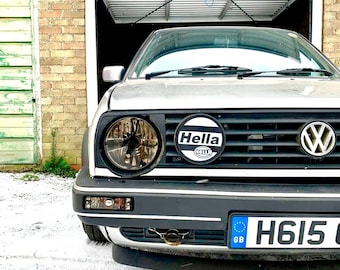 VW Golf MK1 MK2 Jetta MK1 MK2 Hella Inner Spot Lamp Covers Black/White 3D Printed PETG VR6 G60 16V 8V Driver
