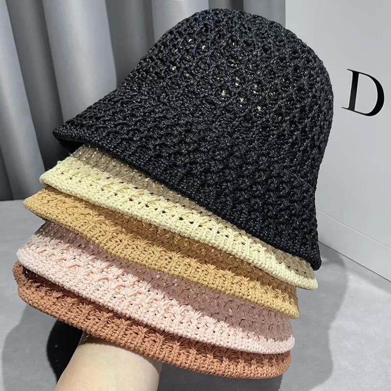 Lv inspired fur bucket hats