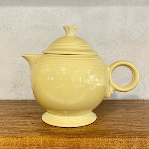 Vintage Fiestaware Homer Laughlin Teekanne; Sonnenblume/Gelb/Elfenbein; Auslaufmodell