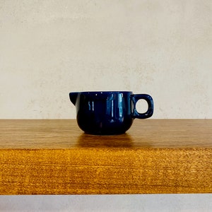 Vintage Gerz West German Creamer; Dark Navy Blue; Original Sticker