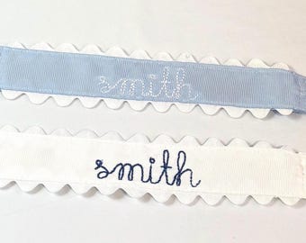 Custom Embroidered Pacifier Clip: Boutique Quality monogrammed