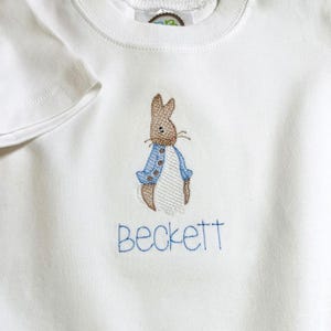 Boys Peter Rabbit shirt/Peter Rabbit Embroidery/personalized Easter shirt/monogrammed shirt for boy/Easter/Peter Rabbit