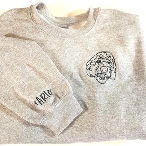 brodé animal de compagnie adulte | Cadeau pour amoureux des chiens | Sweat-shirt personnalisé pour chien | Sweat-shirt pour chien | Ras du cou brodé animal de compagnie