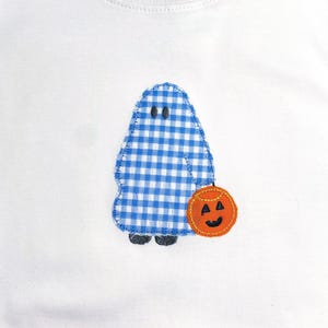 Boys Halloween ghost applique shirt/ Halloween Embroidery/personalized Halloween shirt/monogrammed shirt for boy/Ghost shirt