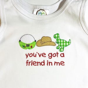 Boys Favorite Toy Shirt/custom Personalized Embroidery/Monogrammed Toy shirt for boy/You’ve got a friend in me/Space man/ Cowboy/T-Rex
