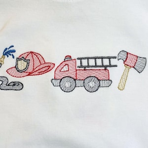 Boys Fireman shirt/Fireman Embroidery/Little Buddy/future Fireman/Firefighter/monogrammed shirt  for boy