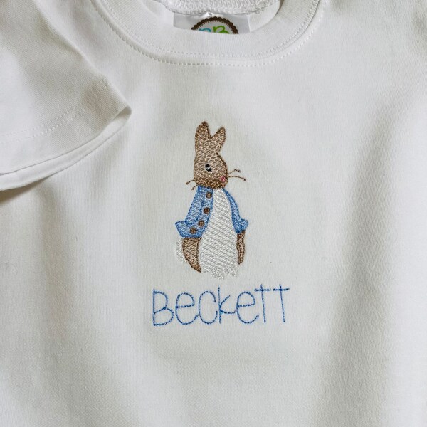 Rabbit Embroidery - Etsy