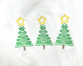 Camiseta navideña bordada personalizada para niñas