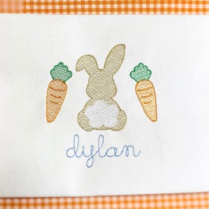 Boys Easter bunny shirt/Easter bunny butt Embroidery/personalized Easter shirt/monogrammed shirt for boy/Easter