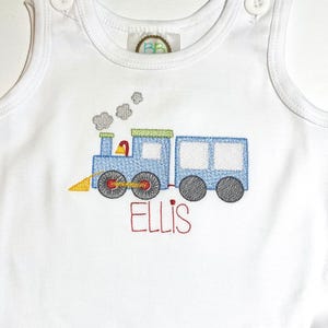 Boys Train shirt/custom Personalized Embroidery/Monogrammed train shirt for boy/Choo Choo Train