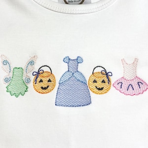 Girls Halloween shirt/Halloween costume Embroidery/Halloween /Monogrammed for girl/custom Halloween shirt