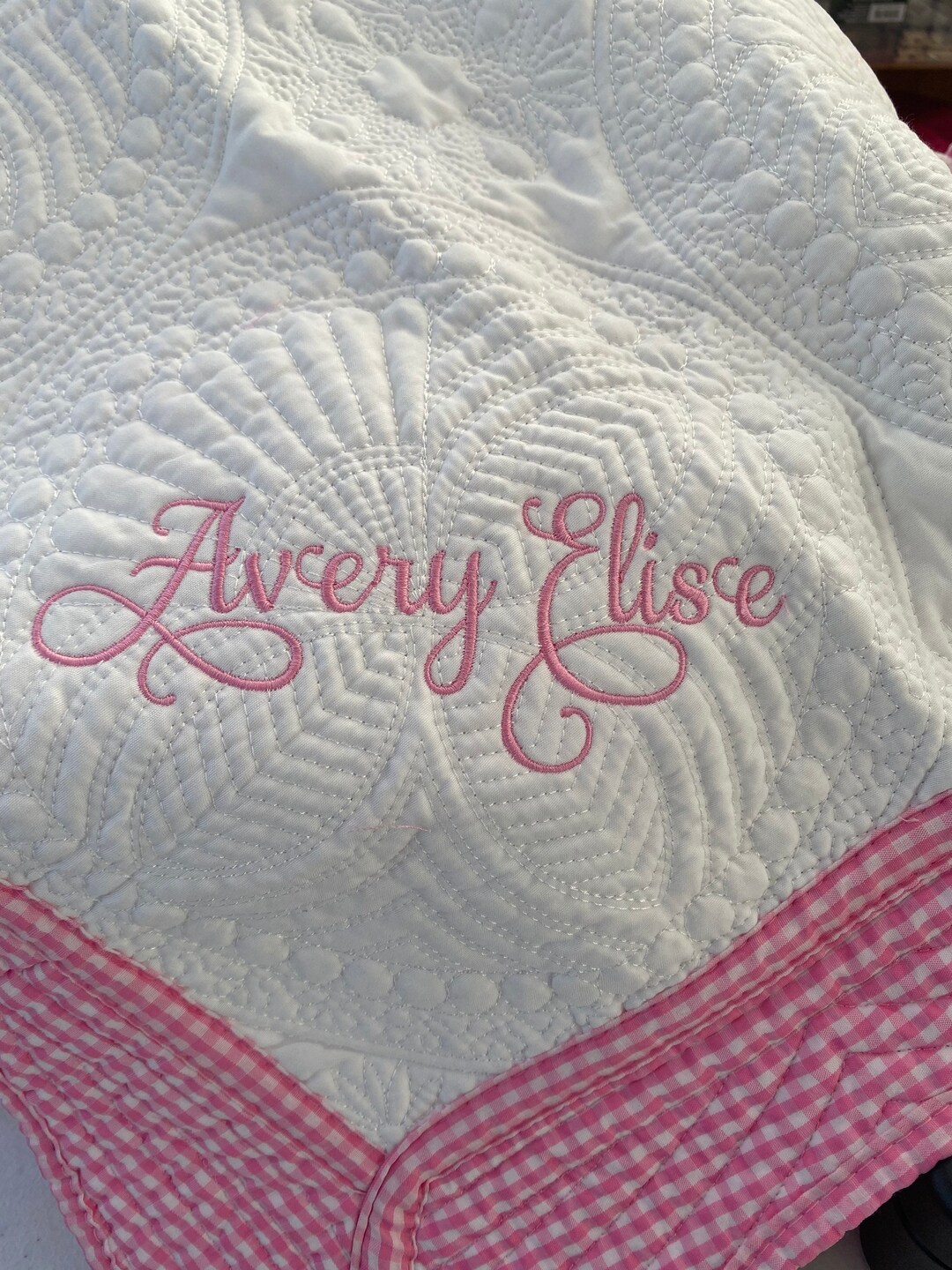 Baby Heirloom Quilt/custom Embroidered Heirloom Quilt/monogrammed Quilt/personalized/baby Shower
